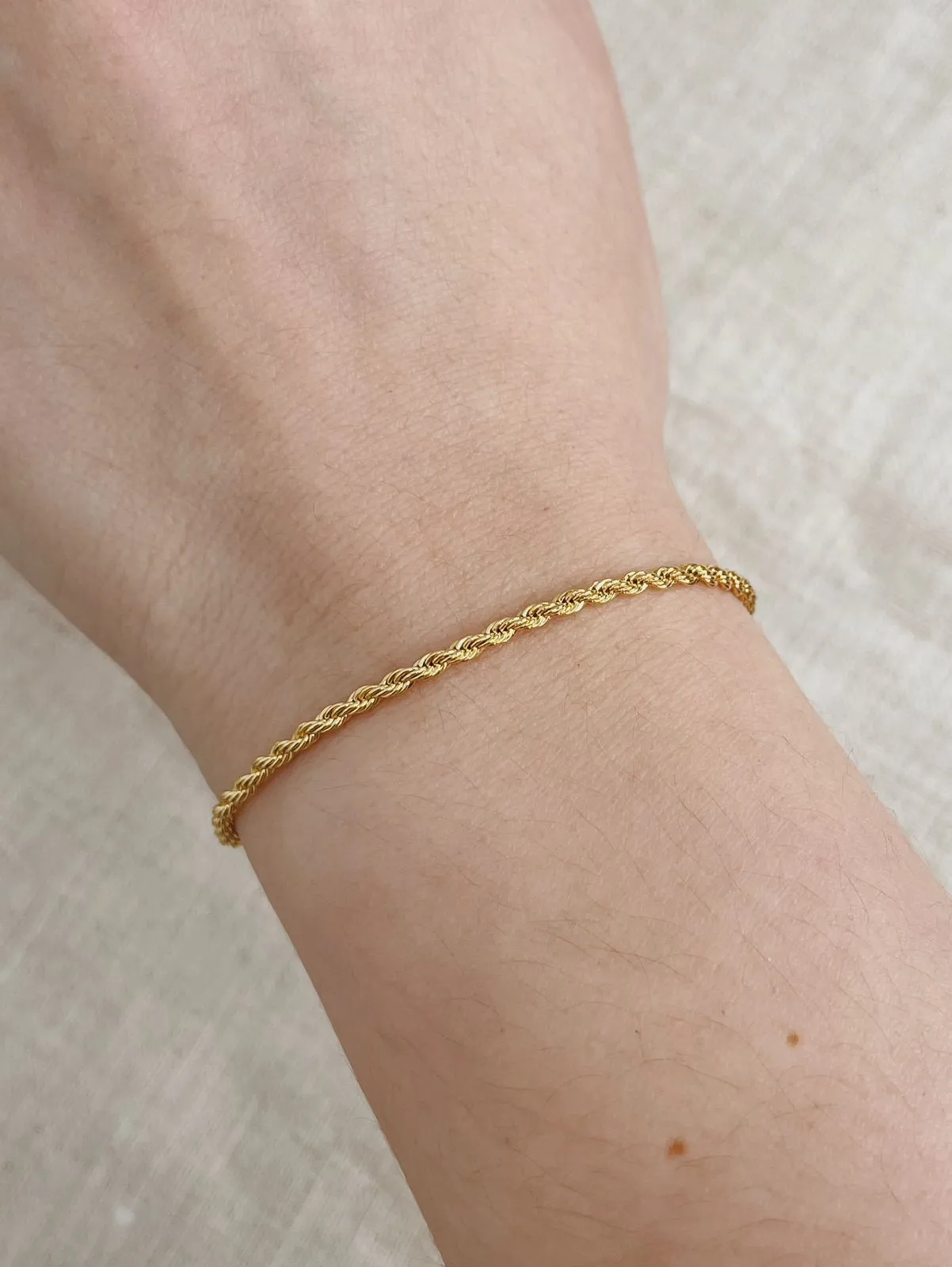 PULSEIRA CORDÃO BAIANO MH. 2MM. 16CM DE COMP E 5CM EXTENSOR BANHADA A OURO 18K.